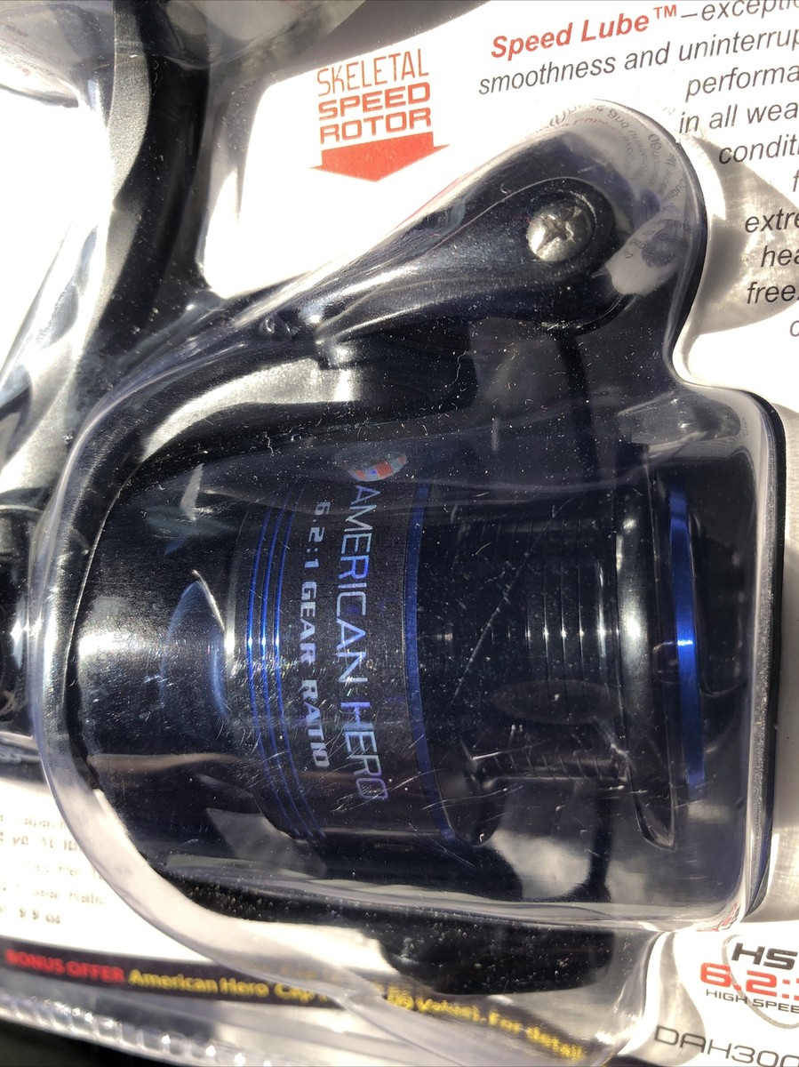 Moulinet De Pêche Spinning Lew's American Hero DAH300G2 - Ratio 6.2:1, 5 Roulements, Occasion