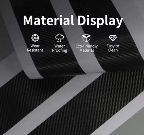 Tiras protectoras de umbral de puerta de coche Renault Captur superposiciones vinilo efecto carbono 4 piezas - Imagen 6 de 6