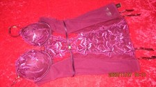 ANN SUMMERS UNDERWIRED PUR/BURG CAMI SUSPENDER SIZE 8B-C THE BOLDLY BEAUTIFUL
