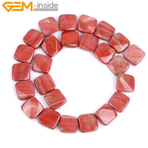 Square Diagonal Twist Assorted Colors Beads Jewelry Making 16mm Natural Stone - Picture 23 of 46
