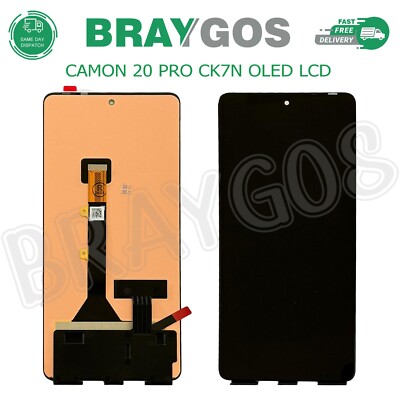 For Tecno Camon 20 PRO CK7n OLED LCD Display Touch Screen Digitizer Assembly