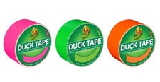 Duck Color Duct Tape Neon Combo 3-pack, Pink/Green/Orange 1.88''X15 Roll, New