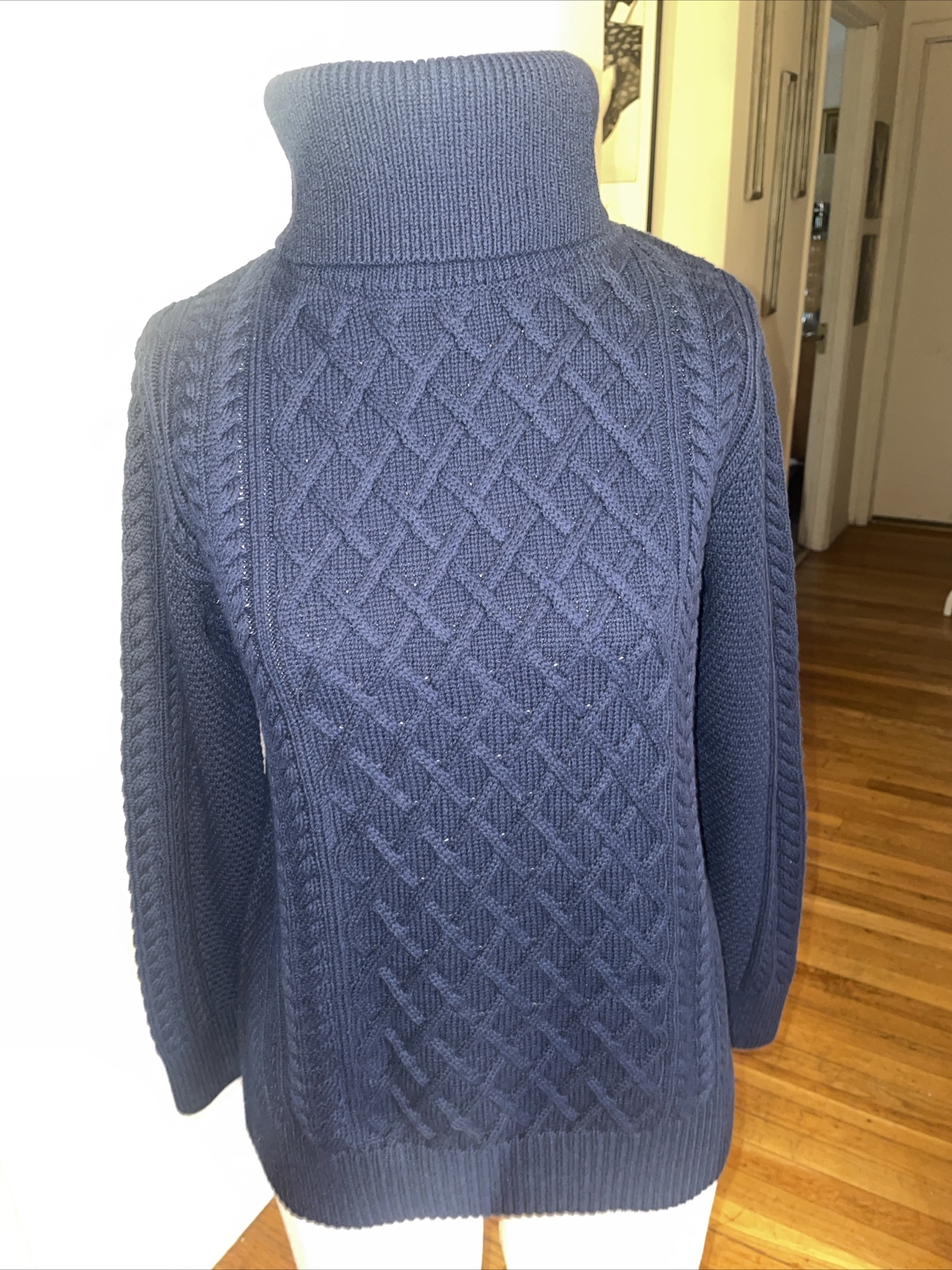 Inserch Cotton Blend Turtleneck Sweater Banana Cream 4708 main image 0