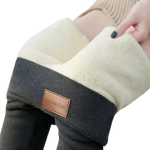 Women Winter Thick Warm Fleece Lined Blend Thermal Stretchy Leggings Long Pants - Picture 15 of 17