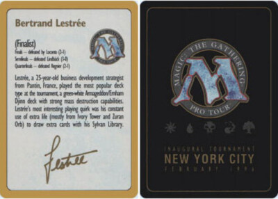 Biography - Bertrand Lestree - 1996 ~ Near Mint Pro Tour A MTG Magic UltimateMTG