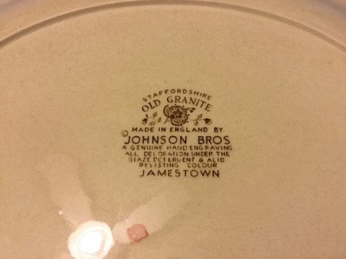 VINTAGE JOHNSON BROTHERS "JAMESTOWN" PLATTE - HERGESTELLT IN ENGLAND - Bild 3 von 3