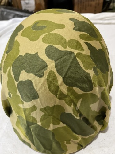 Helmet Cover W.W 2 Parachute Canopy Fabric Used As Camouflage Cover Random Peice