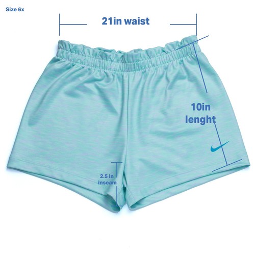 Nike Girts Dry Fit Athletic Paperbag Shorts Tropical Twist Unicorn Size 6, 6x - Picture 11 of 11