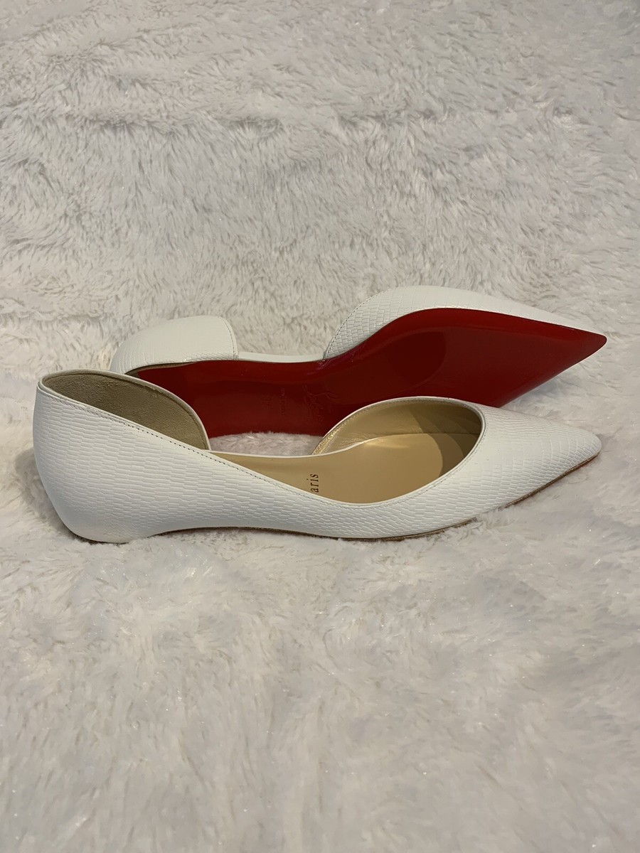 Christian Louboutin Iriza Zarli Kid Flats Sz37 $645