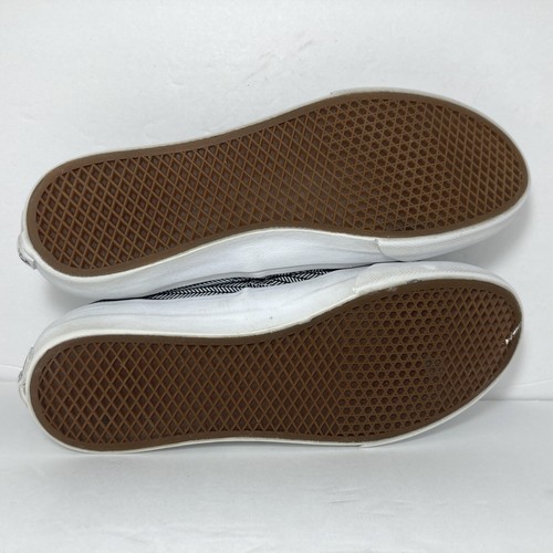 VANS Mujer Talla 7.5 Hombres 6 Auténticos Delgados Mixtos Geo Negro Blanco Barco Zapatos de Patinaje - Imagen 8 de 9