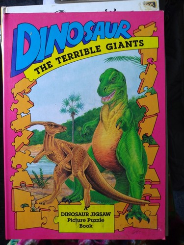 Vintage 1988 Dinosaur The Terrible Giants A Dinosaur Jigsaw Picture Puzzle Book