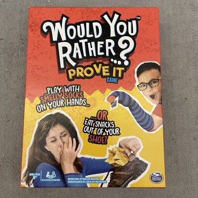 Would You Rather Prove It Hilarious Family Game of Demented Dilemmas, Open Box
