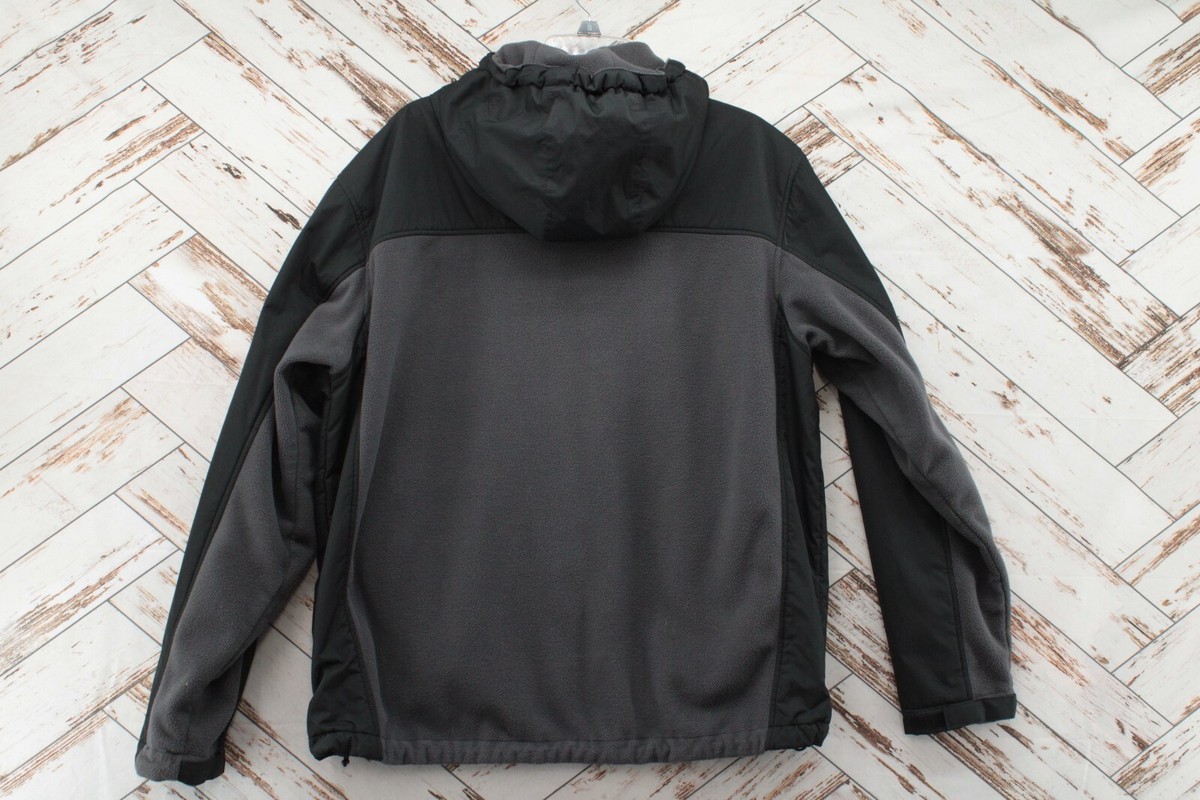 NORDICTRACK Fleece Coat Jacket Mens X-Large Gray Black Full NORDICTRACK Fleece Coat Jacket Mens X-Large Gray Black Full