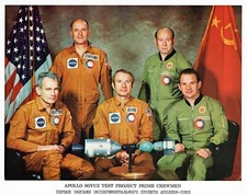 Seven Vintage NASA Apollo Soyuz Lithographs.