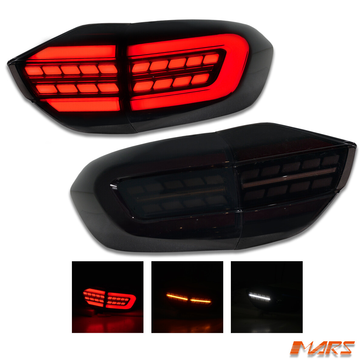 Smoked Full LED & Sequential Indicator Tail Lights for Ford