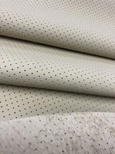 Perforated Semi Aniline Tan 3oz Upholstery Cowhide Leather Side 25-30 Sq Ft