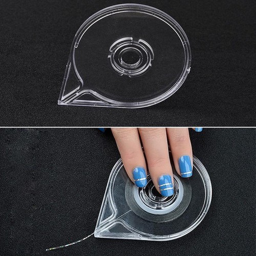 3pcs 3D Sticker Roller nail art Gold Silver Striping Tape Clear Holder Nail Care - Picture 3 of 6