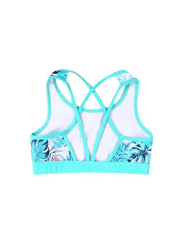 Girls Swimwear Suit Gymnastics Set Tankini Cute Strappy Back Floral Quick Dry - Picture 37 of 54
