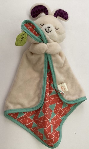 B Cuddly Bunny Rabbit Lovey Security Blanket BABY toy Soother Plush Crinkle EUC - Picture 4 of 12