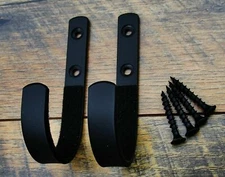 Wall mount gun rack rifle shotgun hanger felt lined Hand made hooks storage