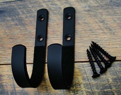 Wall mount gun rack rifle shotgun hanger felt lined Hand made hooks storage