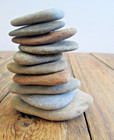 Set 10 Flat Natural River Rocks Stones Stacking Creek Feng Shui Cubicle Desk Art