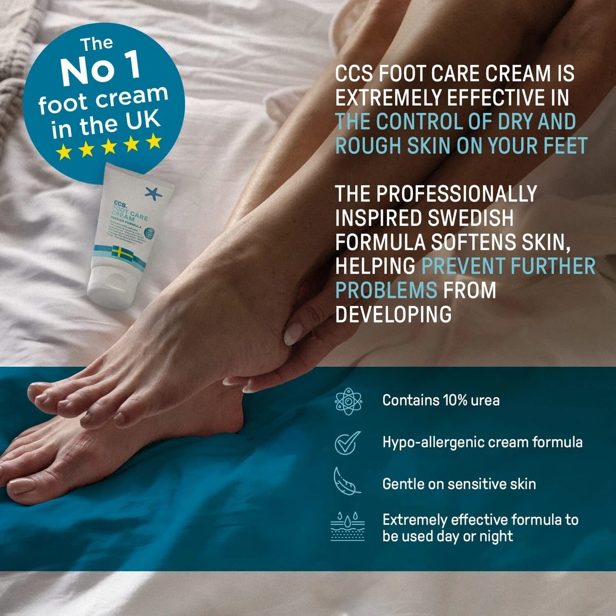 CCS Professional Foot Care Cream for Cracked Heels and Dry Skin 175 ml Foot