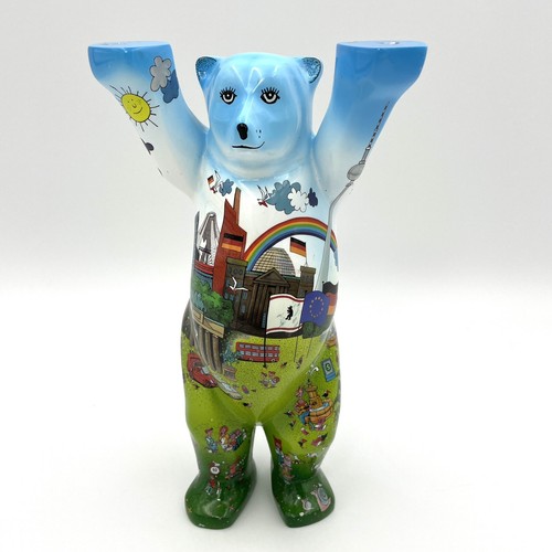 Buddy Bear Berlin Skyline Rainbow Colorful Decor 9"