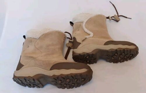 BOTAS DE NIEVE HI TEC CHAMONIX BEIGE MARRÓN GAMUZA PULL ON UK 7.5 EU41 ¡P&P GRATIS!! - Imagen 7 de 10