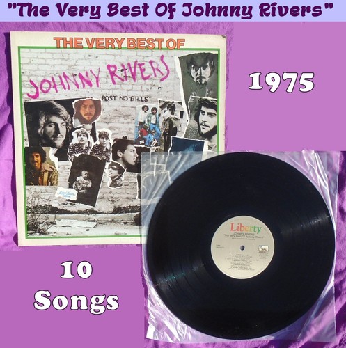 Johnny Rivers LP "The Very Best Of" 1975 10 Pop Songs - Good Condition