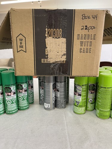 (Lot of 24) Green, Lime Green And Silver Temporary Hair Color Sprays New/Old Stk - Picture 5 of 5