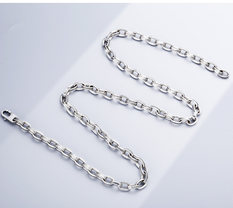 Pure S925 Sterling Silver 925 Clavicle Chain Simplicity Vintage