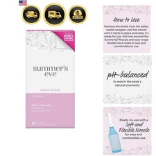 Vaginal Douche Island Splash 4 Pack Odor Reduction Feminine Hygiene