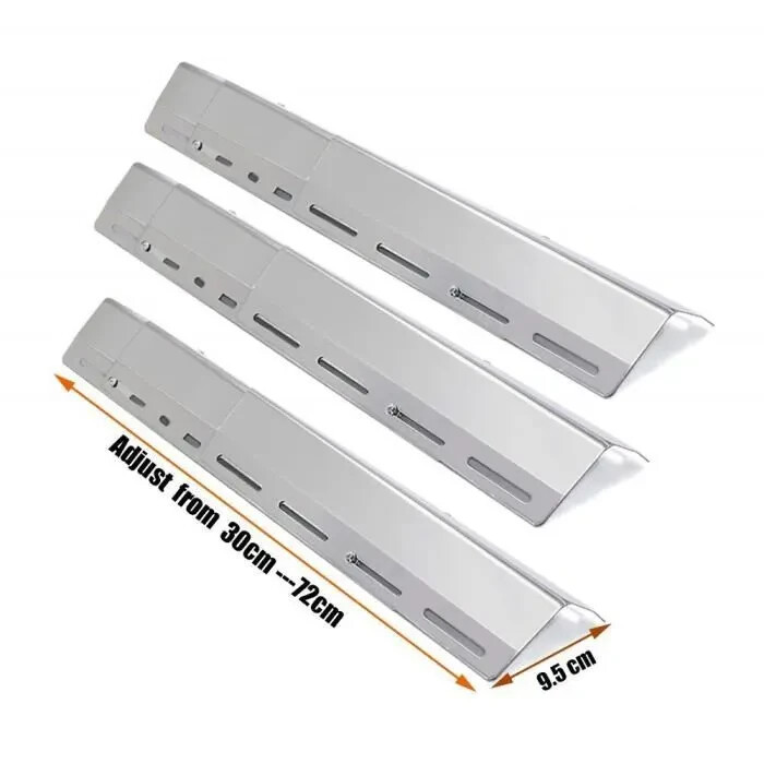 Plaques chauffantes de barbecue extensibles 30-72cm pour stopper les flammes et jus de cuisson
