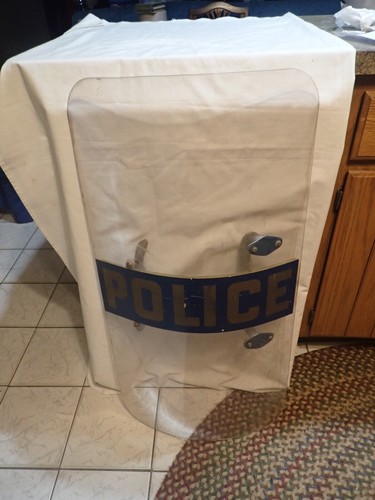 Vintage Riot Shield Police Tactical Protest Collectible Stage Prop -36" clear - Picture 10 of 12