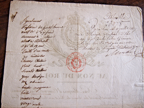 1817 beau passeport pour l'Angleterre par le Marquis d'Osmond belle vignette - Picture 4 of 4