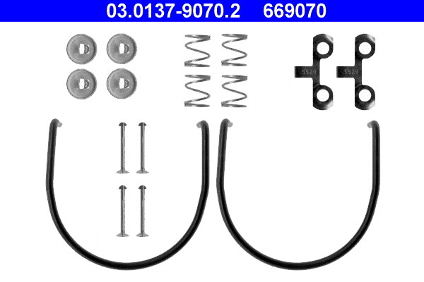 ATE 03.0137-9070.2 Accessory Kit, brake shoes for CITROËN
