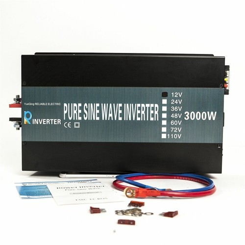 3000W Pure Sine Wave Inverter 12V 24V 48V DC to 110V 120V AC 60HZ - Foto 11 di 23