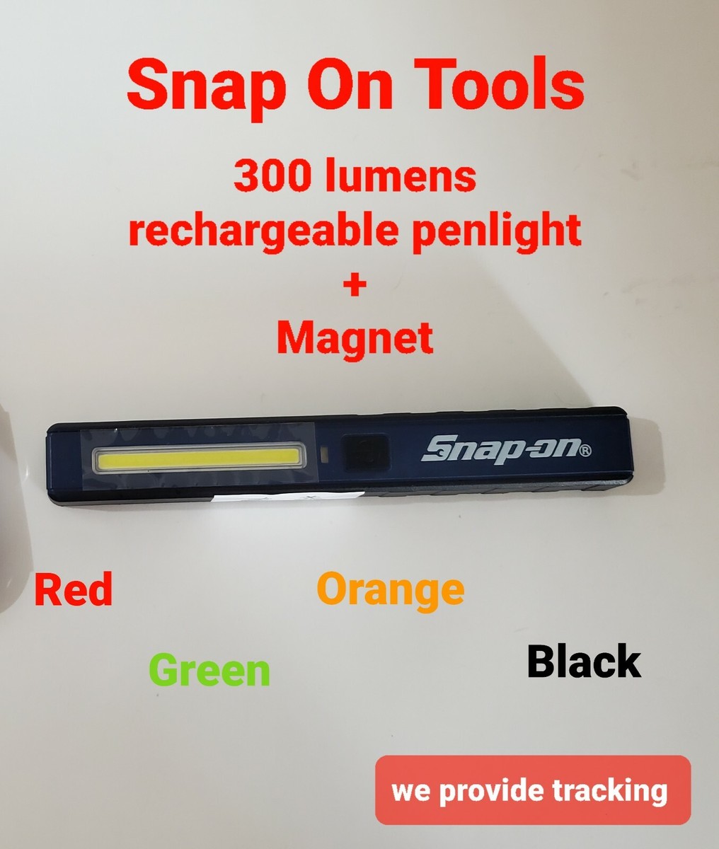 New Snap On 300Lm Rechargeable penlight pocket light colors W