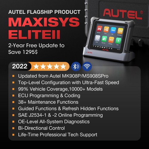 Autel MaxiSYS Elite II MS908S Pro II Ultra Diagnostic Programmation Codage J2534 - Imagen 3 de 12