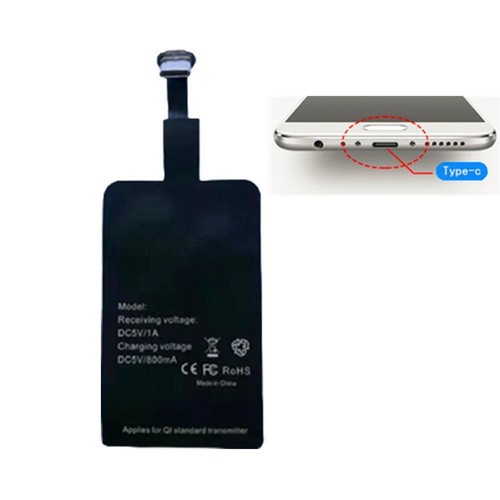 Type C USB Wireless Charger Receiver Adaptor Charging For Android 2024 New Sell - Zdjęcie 7 z 18
