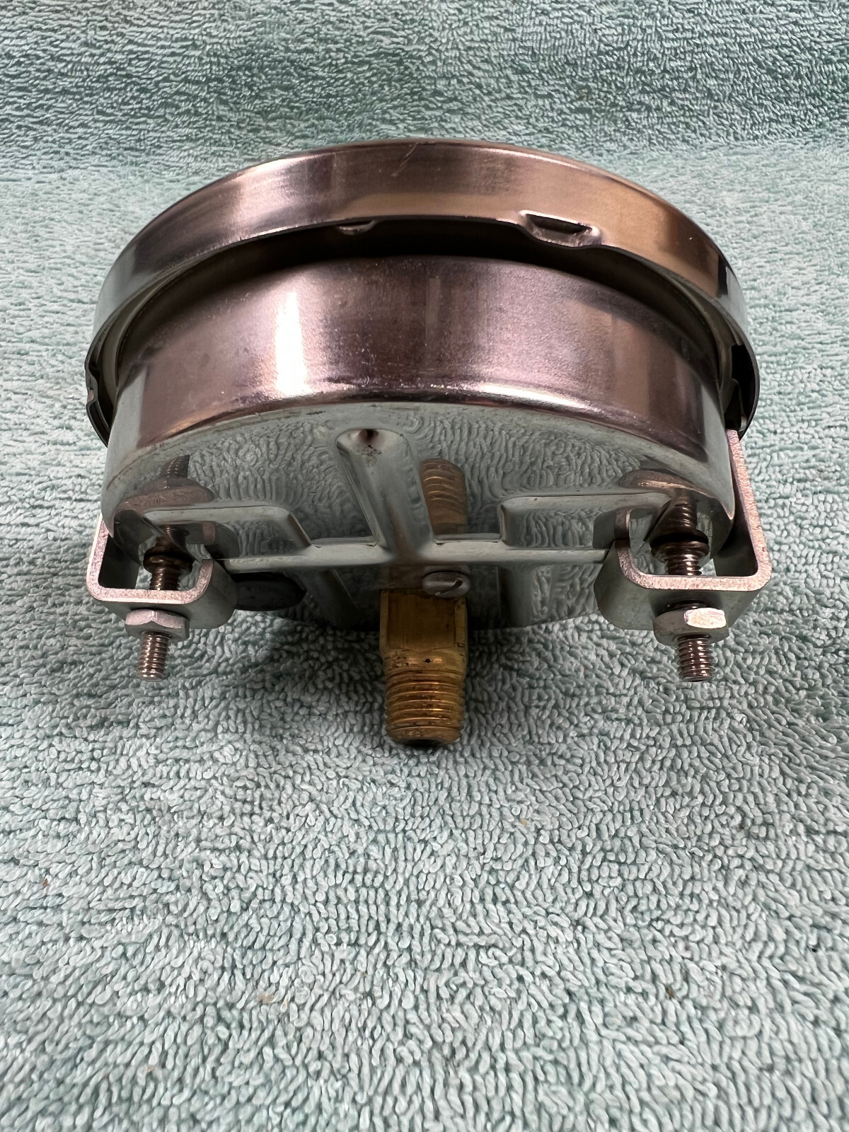 Vintage Ashcroft Bronze Tube Brass Socket 0100 PSIG 4” Pressure Gauge