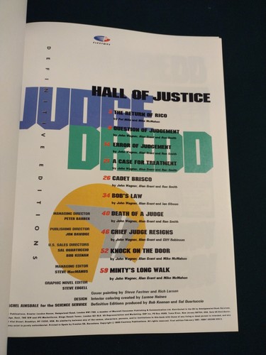 Judge Dredd: Hall of Justice (novela gráfica 1991) primera impresión Fleetway - Imagen 2 de 6