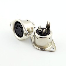 100x DIN Female Jack Cable Connector Adapter 5 Pin Plug Panel Mount Solder Type