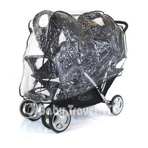 housse de pluie poussette double graco