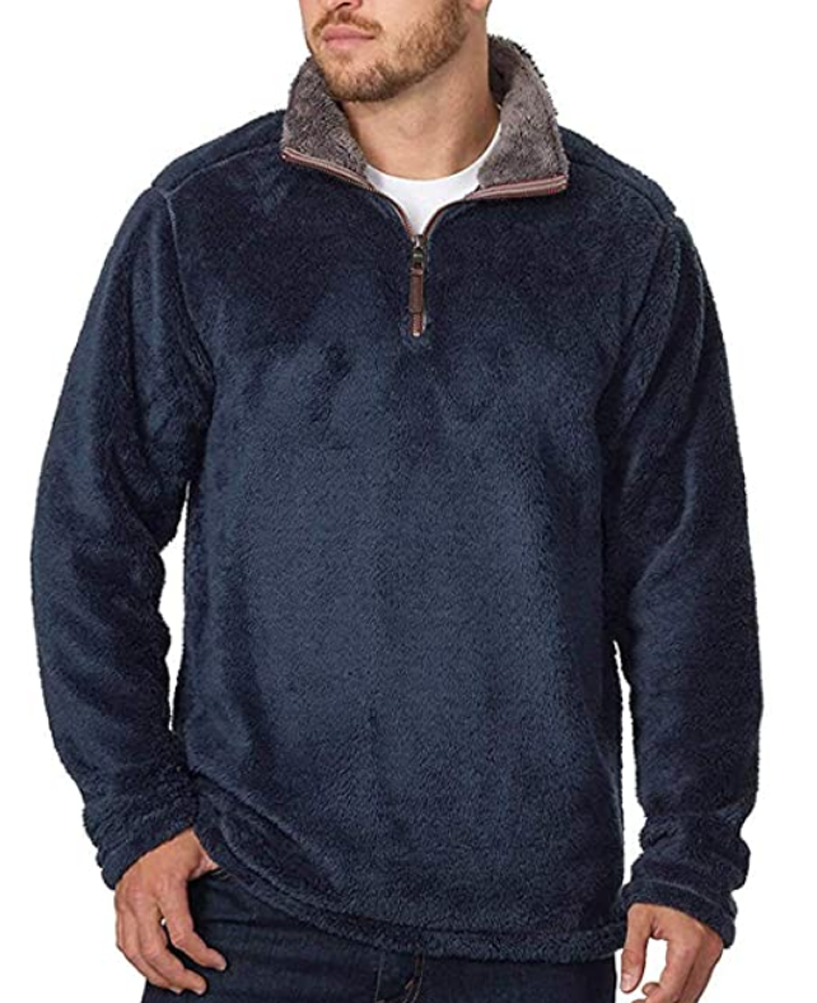 ヴィンテージ Trinity Men's Plush 1/4 Zip Jacket Navy With Charcoal | eBay