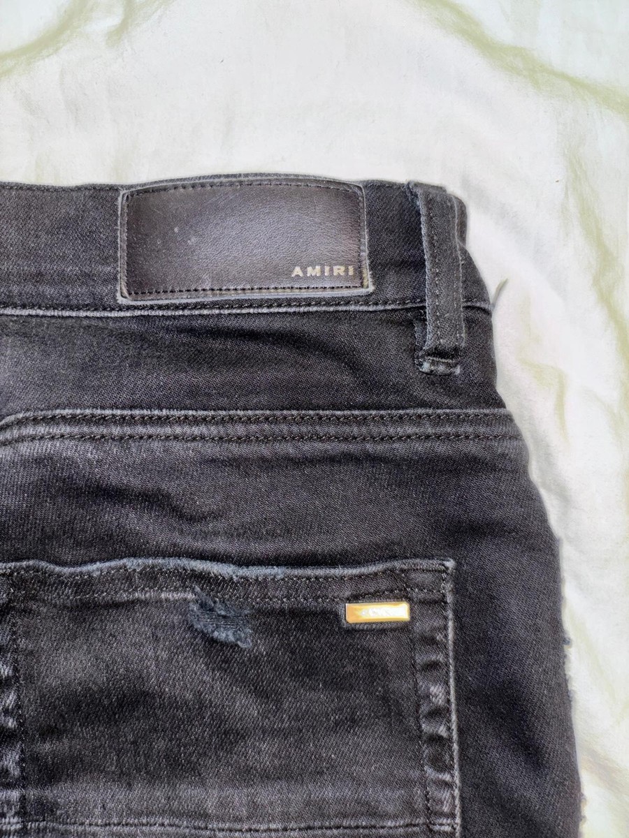 Amiri BLACK Denim Slim-Fit Jeans Size 30 w Black Bandana Amiri BLACK Denim Slim-Fit Jeans Size 30 w Black Bandana