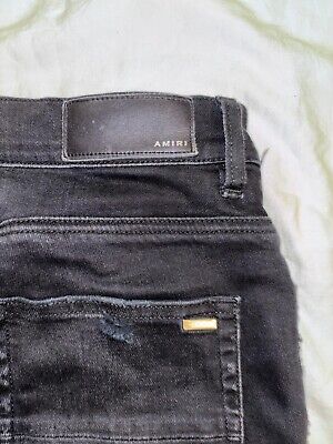 Amiri BLACK Denim Slim-Fit Jeans Size 30 w Black Bandana Amiri BLACK Denim Slim-Fit Jeans Size 30 w Black Bandana