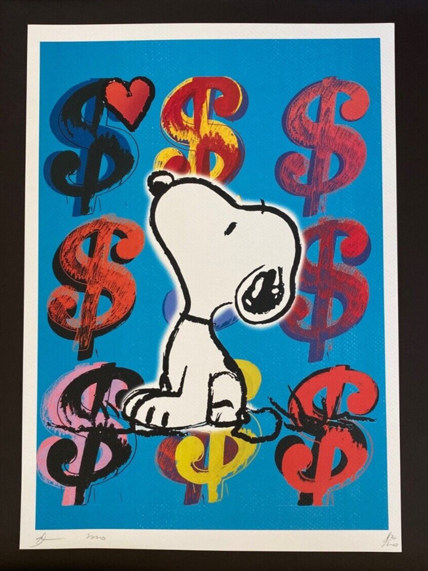 【star3·額縁セット】【DEATH NYC】SNOOPY&Queen Death NYC Large Framed 16x20in Pop Art Original COA Snoopy