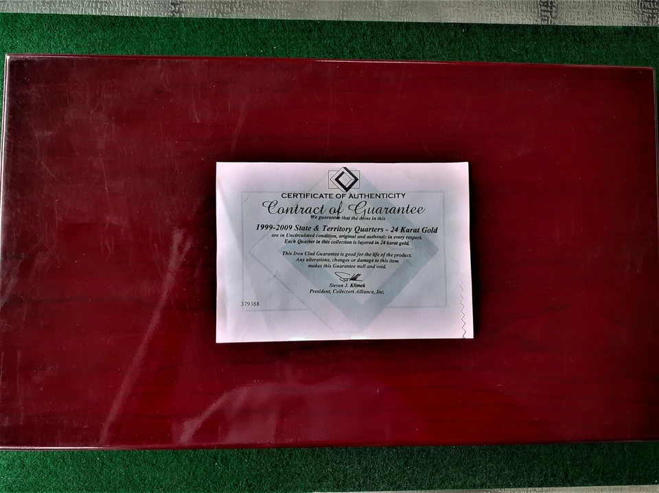 Full Set of 56 1999-2009 State and Territories Quarters, all layered in Gold. - Image 3 of 4